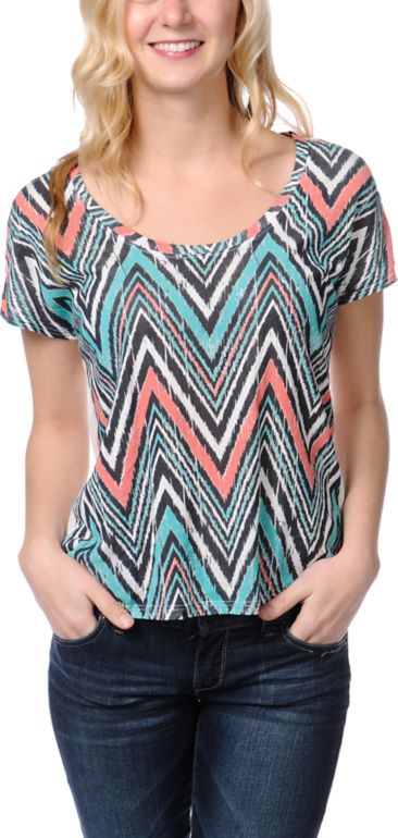 Empyre Girls Hatfield Zig Zag Tee Shirt