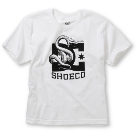 DC Boys Wrap Around White Tee Shirt