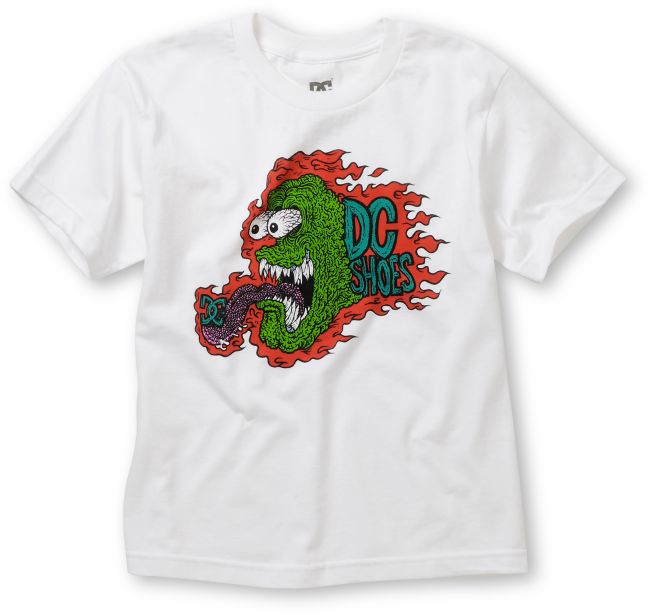 DC Boys Mad Monster White Tee Shirt