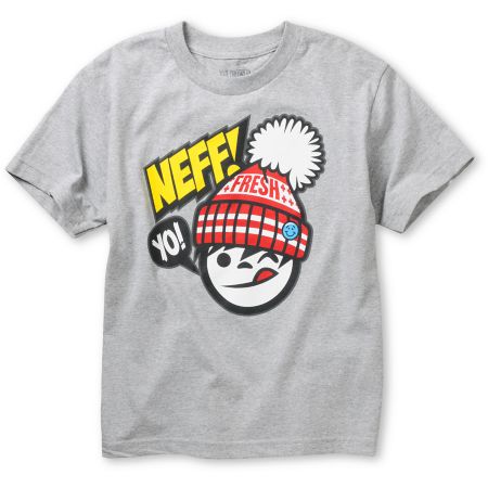 Neff Boys Yo Fresh Grey Tee Shirt