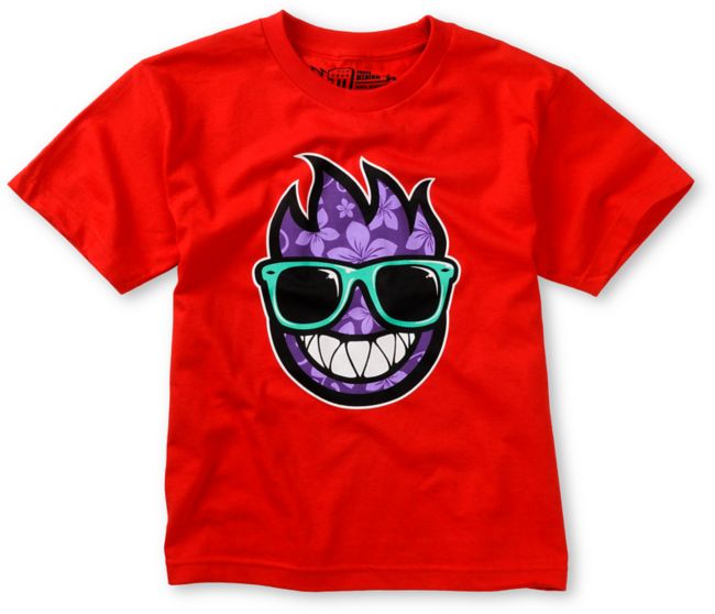 Spitfire Boys Wayfarer Red Tee Shirt
