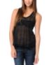 Lunachix Black Crochet Lace Racerback Tank Top