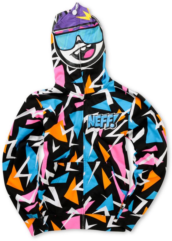 Neff Boys Retro Multicolored Full Zip Face Mask Hoodie