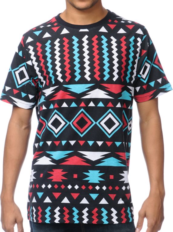 A-Lab Geo Tribe Black Tee Shirt