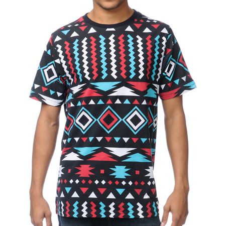 A-Lab Geo Tribe Black Tee Shirt