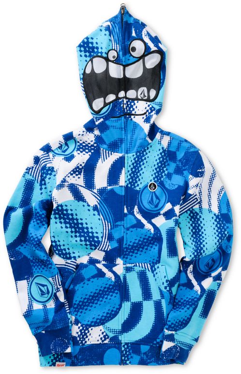Volcom Boys Maguro Circle Blue Face Mask Hoodie