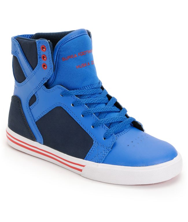 Supra Kids Skytop Royal Blue & Navy Skate Shoe