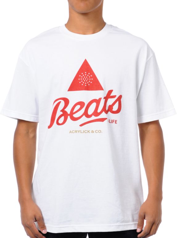 Acrylick Beats & Life White Tee Shirt