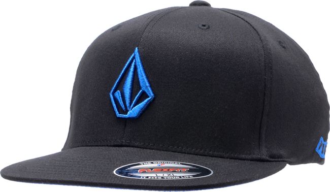 Volcom 2-Stone Black & Blue Fitted Hat