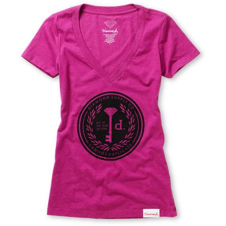 Diamond Supply Girls Cannot Duplicate Pink Tee Shirt 