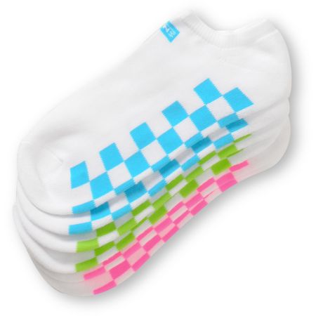 Vans White & Neon 3-Pack Ankle Socks
