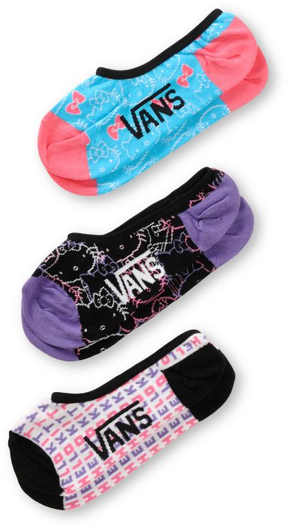 Vans x Hello Kitty Canoodle 3-Pack No Show Socks