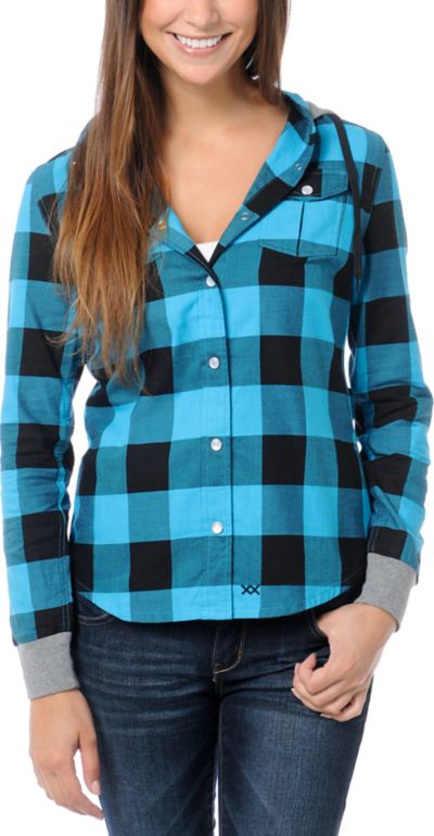 Glamour Kills Observer Teal Plaid Shirt