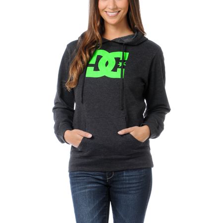 DC Girls T-Star Charcoal Grey Hoodie