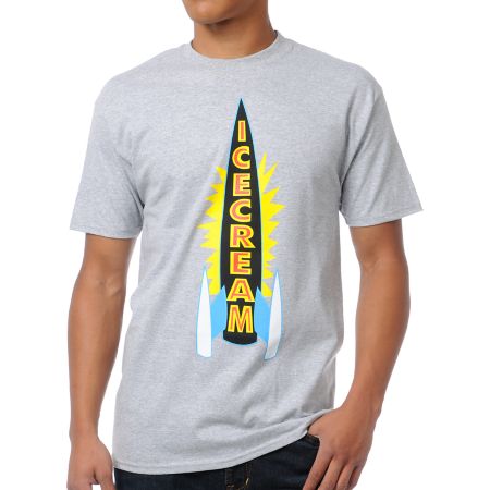 ICECREAM Rocket Heather Grey Tee Shirt