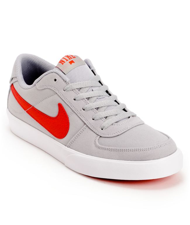 Nike Mavrk Low Grey & Hyper Red Skate Shoe