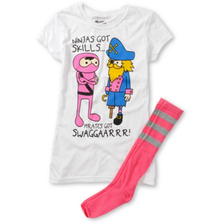 Bitter Sweet Swaggaarrr Graphic Tee & Socks Pack