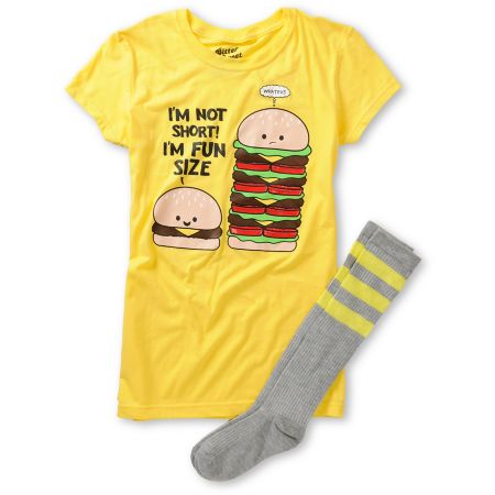 Bitter Sweet Fun Burger Graphic Tee & Socks Pack