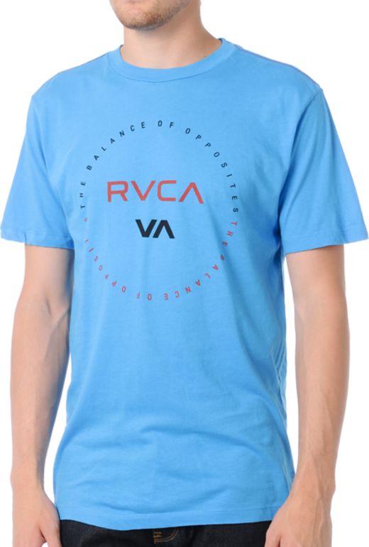 RVCA Circular Blue Tee Shirt