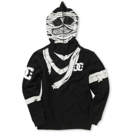 DC Boys Wrapped Up Black Face Mask Hoodie