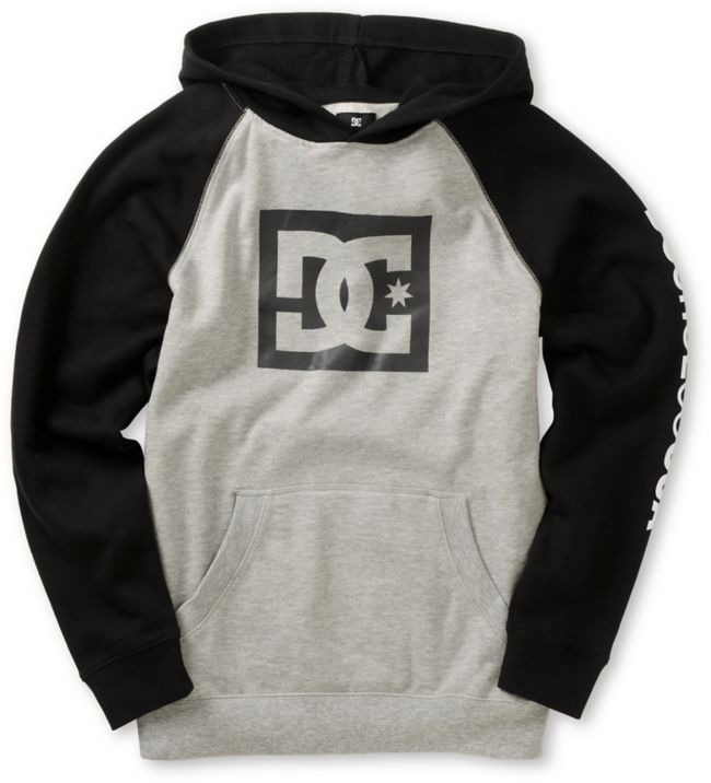 DC Boys Combo Black Raglan Pullover Hoodie