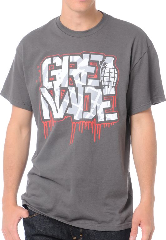 Grenade Dripstick Charcoal Tee Shirt