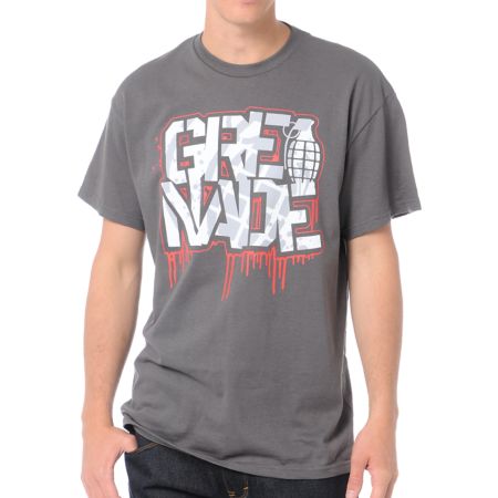 Grenade Dripstick Charcoal Tee Shirt