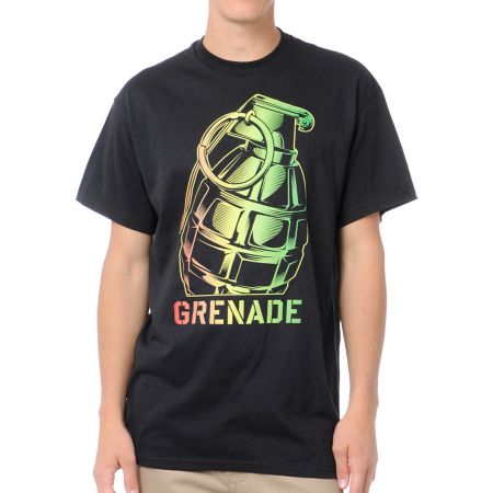 Grenade Tilt Rasta Black Tee Shirt