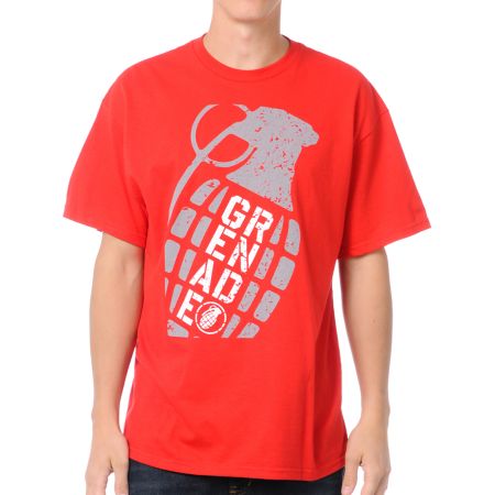 Grenade Poster Red Tee Shirt
