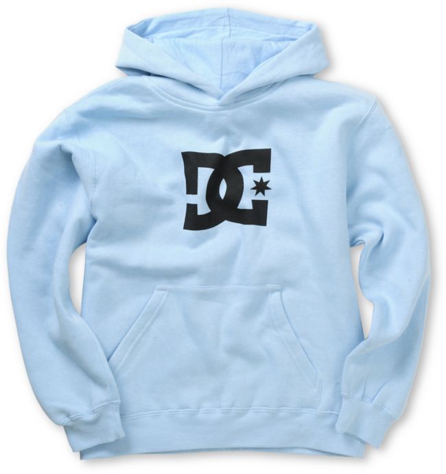 DC Boys Star Light Blue Pullover Hoodie