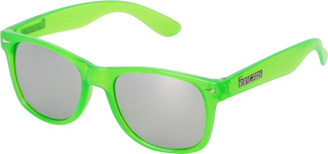 Brigada Lawless Lizard King Clear Green & Chrome Sunglasses
