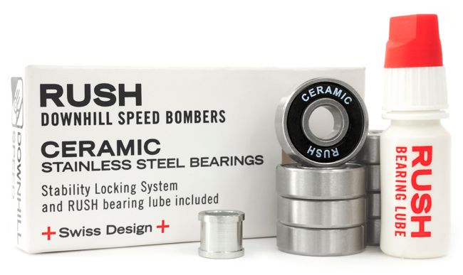 Rush Ceramic Black Balls Skateboard Bearings