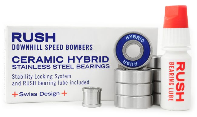 Rush Ceramic Hybrid Skateboard Bearings
