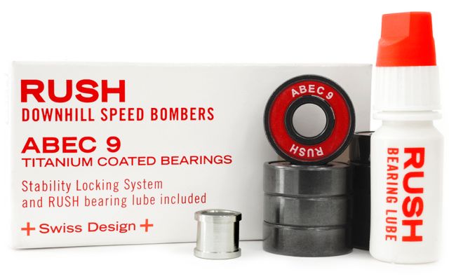 Rush Abec 9 Titanium Coated Skateboard Bearings