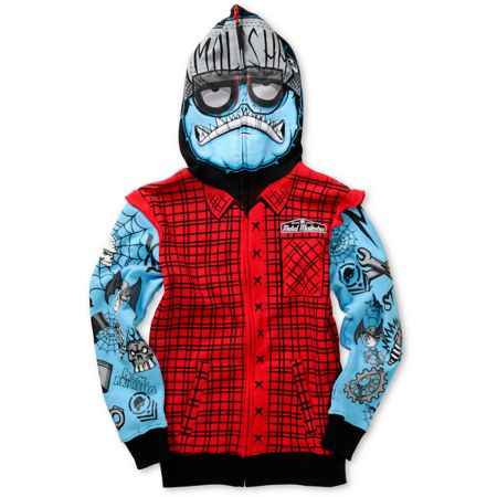 Metal Mulisha Boys Wrench Head Full Zip Face Mask Hoodie