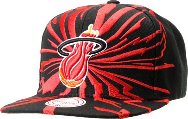 NBA Mitchell and Ness Miami Heat Earthquake Snapback Hat