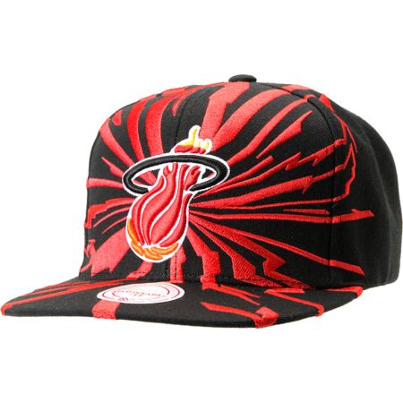 NBA Mitchell and Ness Miami Heat Earthquake Snapback Hat