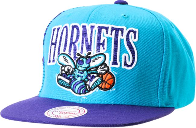 NBA Mitchell and Ness Hornets Side Logo Snapback Hat