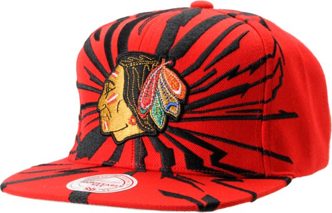 NHL Mitchell and Ness Chicago Blackhawks Earthquake Snapback Hat