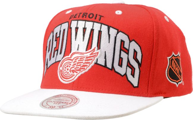 NHL Mitchell And Ness Detroit Red Wings White Arch Snapback