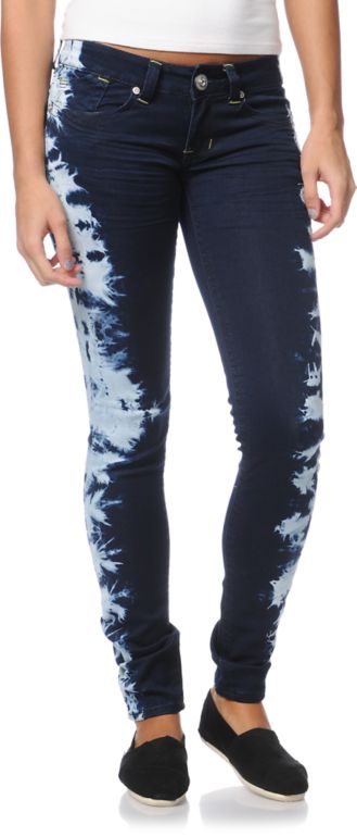 Hydraulic Chelsea Tie Dye Indigo Jeggings
