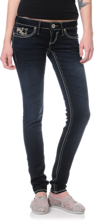 Hydraulic Hannah Ultra Dark Blue Super Skinny Jeans