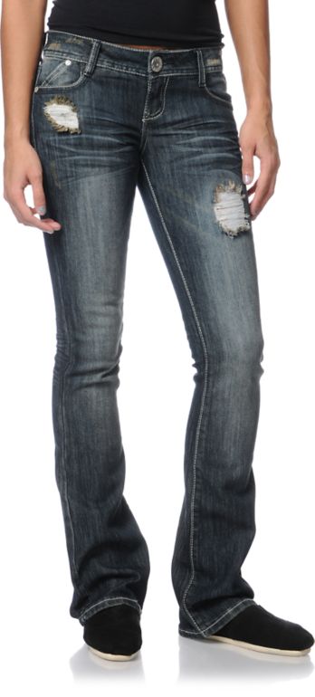 Almost Famous Ashton Dark Blue Bootcut Jeans