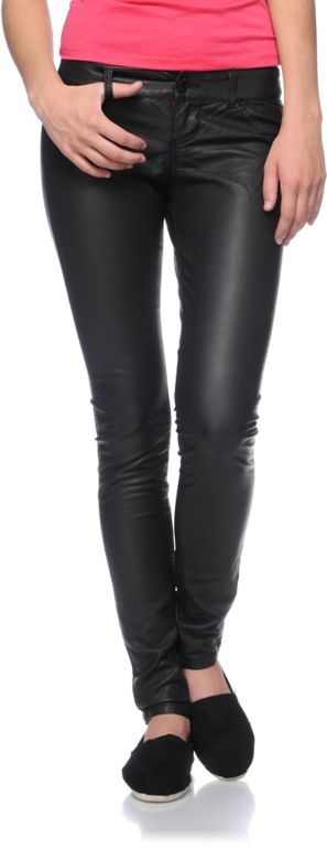 Almost Famous Sammy Purple Overdye Pleather Skinny Pants