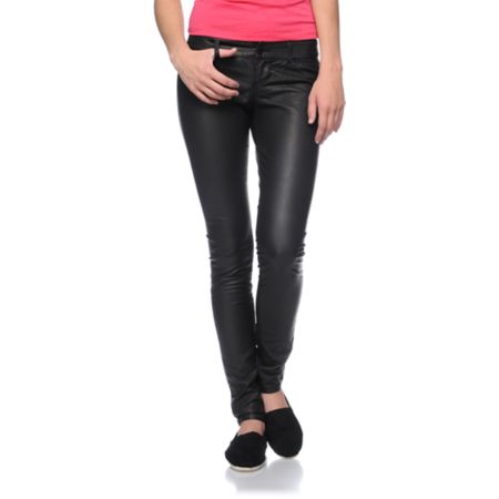 Almost Famous Sammy Purple Overdye Pleather Skinny Pants