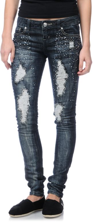 Almost Famous Veronica Bling Skinny Jeans