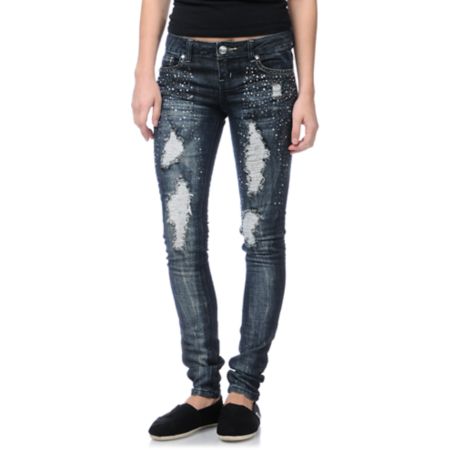 Almost Famous Veronica Bling Skinny Jeans