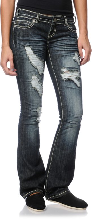 Almost Famous Tamara Dark Indigo Bootcut Jeans