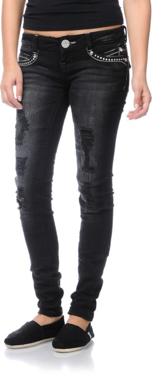 Almost Famous Janelle Black Skinny Jeans