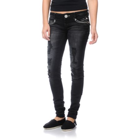 Almost Famous Janelle Black Skinny Jeans